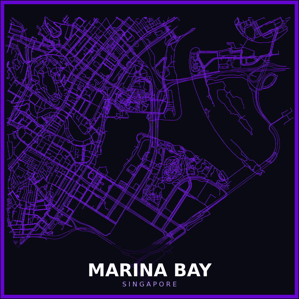 Singapore CBD and Marina Bay district map - Tipsoi HR and attendance software Singapore