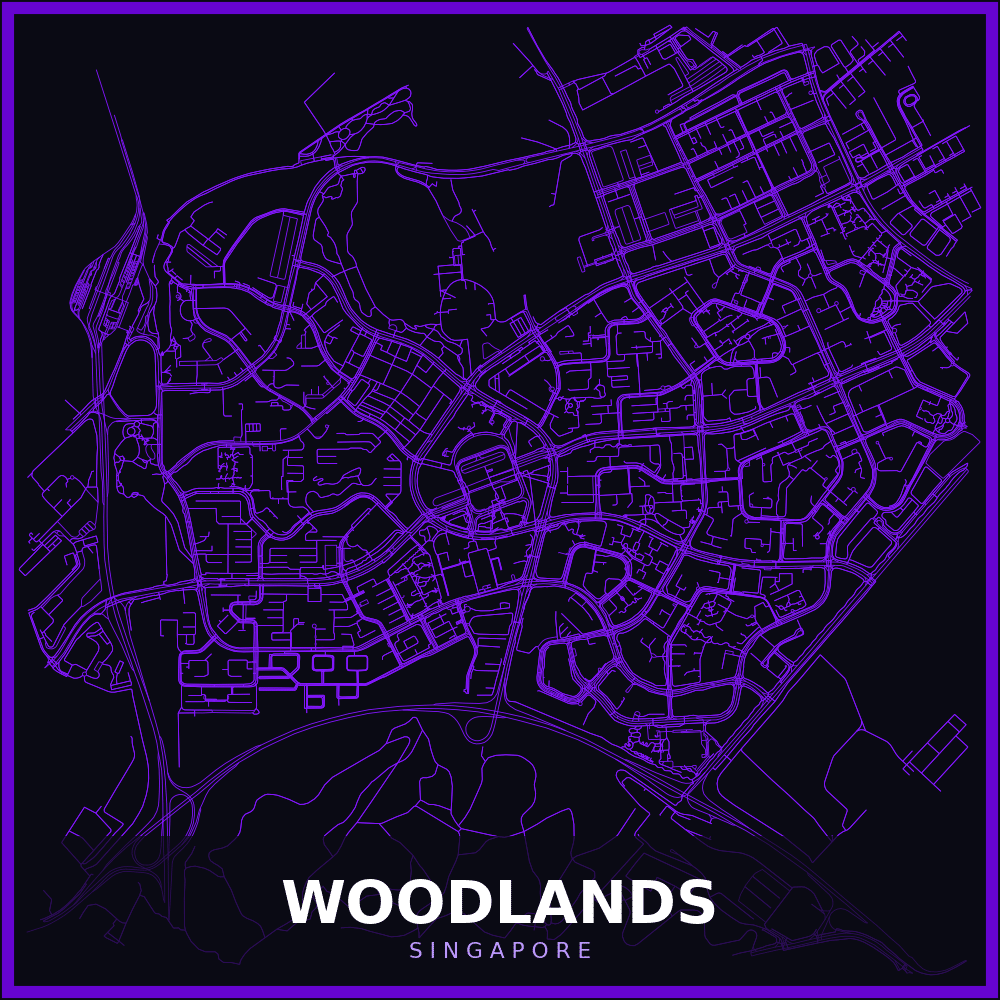Woodlands district map Singapore - Tipsoi HR and attendance software